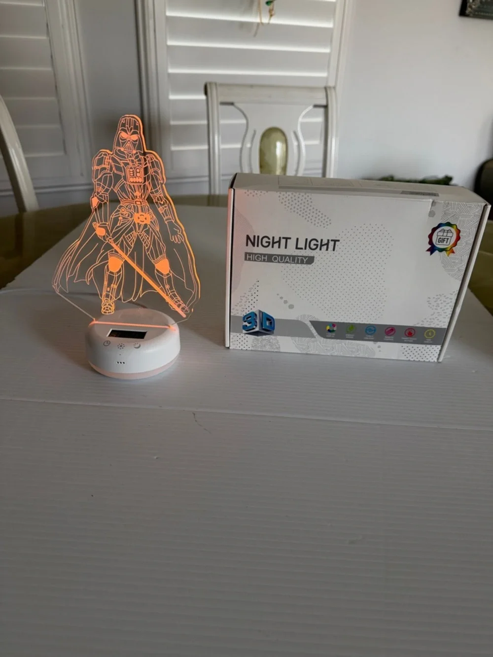 3D Illusion Acrylic Kids Led Night Light Star Wars Theme 16 Color Changes